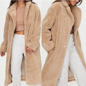 TNA Teddy Jacket in Tan